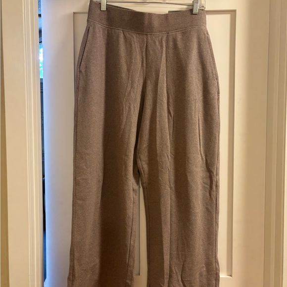 Pact Airplane Wide Leg Pants in Deep Taupe Heather NWT Size L - Picture 3 of 4